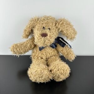 Boyds Bears in the Attic 1994 Tan Beige Puppy Dog 13” Boyd’s Plush with Bow